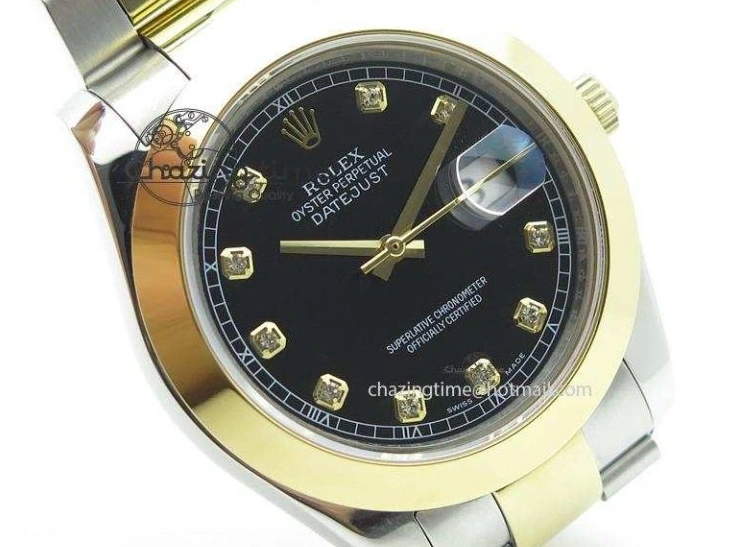 Best AAA Replica Sites 3978 On Bracelet Dial Black 116203 Best Diamond SS Oyster DateJust YG A UrbanStyle Edition BP-Maker 36MM 1225